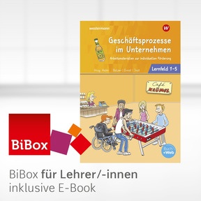 Produktabbildung zu Café Krümel - Arbeitsmaterialien zur individuellen Förderung - BiBox - Das digitale Unterrichtssystem Lernfeld 1-5 - Einzellizenz für Lehrer/-innen (Dauerlizenz) - 2. Auflage 2026