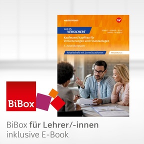 Produktabbildung zu Alles versichert - Kaufmann/Kauffrau für Versicherungen und Finanzanlagen - BiBox - Das digitale Unterrichtssystem Arbeitsheft 1. Ausbildungsjahr - Kollegiumslizenz für Lehrer/-innen (1 Schuljahr) - 2. Auflage 2024