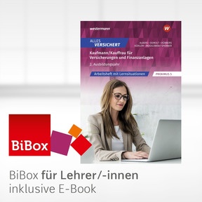 Produktabbildung zu Alles versichert - Kaufmann/Kauffrau für Versicherungen und Finanzanlagen - BiBox - Das digitale Unterrichtssystem Arbeitsheft 2. Ausbildungsjahr - Kollegiumslizenz für Lehrer/-innen (Dauerlizenz) - 2. Auflage 2025