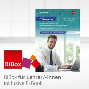 Produktabbildung zu Alles versichert - Kaufmann/Kauffrau für Versicherungen und Finanzanlagen - BiBox - Das digitale Unterrichtssystem Arbeitsheft 3. Ausbildungsjahr - Einzellizenz für Lehrer/-innen (Dauerlizenz) - 2. Auflage 2026