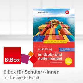 Produktabbildung zu Ausbildung im Groß- und Außenhandel - BiBox - Das digitale Unterrichtssystem 2. Ausbildungsjahr - Kaufmann/Kauffrau für Groß- und Außenhandel - Einzellizenz für Schüler/-innen (1 Schuljahr) - 7. Auflage 2024