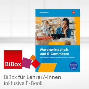 Produktabbildung zu Warenwirtschaft und E-Commerce - BiBox - Das digitale Unterrichtssystem Anwendung von Warenwirtschaftssystem und Onlineshop - Einzellizenz für Lehrer/-innen (Dauerlizenz) - 4. Auflage 2026
