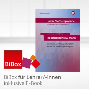 Produktabbildung zu Holzer Stofftelegramme Baden-Württemberg – Industriekauffrau/-mann - BiBox - Das digitale Unterrichtssystem Gestreckte Abschlussprüfung Teil 1 und Teil 2 - Einzellizenz für Lehrer/-innen (Dauerlizenz) - 19. Auflage 2026