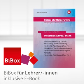 Produktabbildung zu Holzer Stofftelegramme Baden-Württemberg – Industriekauffrau/-mann - BiBox - Das digitale Unterrichtssystem Gestreckte Abschlussprüfung Teil 1 und Teil 2 - Kollegiumslizenz für Lehrer/-innen (1 Schuljahr) - 19. Auflage 2026