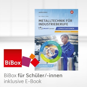 Produktabbildung zu Metalltechnik für Industrieberufe - Lernsituationen Lernfelder 1-4 - Metall SMART Lernen - BiBox - Das digitale Unterrichtssystem - Einzellizenz für Schüler/-innen (1 Jahr) - 1. Auflage 2025