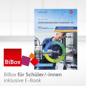 Produktabbildung zu Zerspanungsmechaniker/-in Lernsituationen Lernfeld 5-8 - BiBox - Das digitale Unterrichtssystem - Einzellizenz für Schüler/-innen (1 Jahr) - 1. Auflage 2027