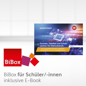 Produktabbildung zu Formeln, Tabellen und Schaltzeichen für Elektroberufe mit umgestellten Formeln, englischen Fachbegriffen und IT-Grundlagenwissen - BiBox - Das digitale Unterrichtssystem - Einzellizenz für Schüler/-innen (4 Schuljahre) - 10. Auflage 2021