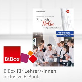 Produktabbildung zu Zukunft HoGa - BiBox – Das digitale Unterrichtssystem Arbeitsheft Lernfelder 1 bis 5 - Einzellizenz für Lehrer/-innen (Dauerlizenz) - 1. Auflage 2026