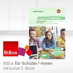 Produktabbildung zu Prüfungsvorbereitung Prüfungswissen KOMPAKT - Kaufmann/Kauffrau im E-Commerce - BiBox - Das digitale Unterrichtssystem - Einzellizenz für Schüler/-innen (1 Schuljahr) - 3. Auflage 2023