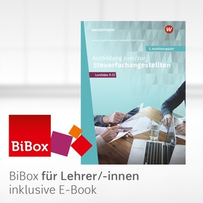 Produktabbildung zu Ausbildung zum/zur Steuerfachangestellten - BiBox - Das digitale Unterrichtssystem 3. Ausbildungsjahr - Kollegiumslizenz für Lehrer/-innen (Dauerlizenz) - 1. Auflage 2025