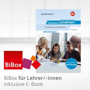 Produktabbildung zu Prüfungsvorbereitung Prüfungswissen KOMPAKT - Bankkaufmann/Bankkauffrau - BiBox - Das digitale Unterrichtssystem - Kollegiumslizenz für Lehrer/-innen (1 Schuljahr) - 13. Auflage 2026