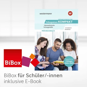 Produktabbildung zu Prüfungsvorbereitung Prüfungswissen KOMPAKT - Zahnmedizinische Fachangestellte - BiBox - Das digitale Unterrichtssystem - Einzellizenz für Schüler/-innen (1 Schuljahr) - 4. Auflage 2024
