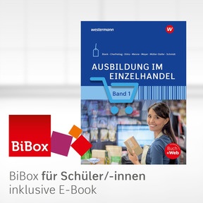 Produktabbildung zu Ausbildung im Einzelhandel - BiBox - Das digitale Unterrichtssystem 1 - Jahreslizenz - 12. Auflage 2023