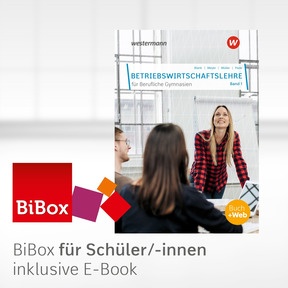 Produktabbildung zu Betriebswirtschaftslehre für Berufliche Gymnasien - BiBox - Das digitale Unterrichtssystem Band 1 - Einzellizenz für Schüler/-innen (1 Schuljahr) - 8. Auflage 2020