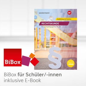 Produktabbildung zu Rechtskunde für sozialpädagogische Berufe - BiBox - Das digitale Unterrichtssystem - Einzellizenz für Schüler/-innen (1 Schuljahr) - 10. Auflage 2024