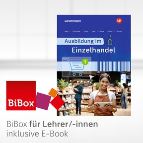 Produktabbildung zu Ausbildung im Einzelhandel - BiBox - Das digitale Unterrichtssystem Schulbuch 1 - Kollegiumslizenz für Lehrer/-innen (1 Schuljahr) - 13. Auflage 2026