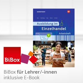 Produktabbildung zu Ausbildung im Einzelhandel - BiBox - Das digitale Unterrichtssystem Arbeitsheft 1 - Einzellizenz für Lehrer/-innen (Dauerlizenz) - 7. Auflage 2026