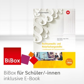 Produktabbildung zu Rechtsanwalts- und Notarfachangestellte - BiBox - Das digitale Unterrichtssystem 2 - Einzellizenz für Schüler/-innen (1 Jahr) - 4. Auflage 2024