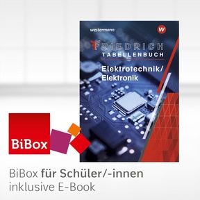 Produktabbildung zu Friedrich - Tabellenbuch - BiBox - Das digitale Unterrichtssystem Elektrotechnik / Elektronik - Einzellizenz für Schüler/-innen (4 Schuljahre) - 11. Auflage 2023