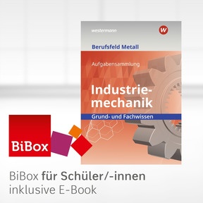 Produktabbildung zu Berufsfeld Metall - Industriemechanik - BiBox - Das digitale Unterrichtssystem Aufgabensammlung - Einzellizenz für Schüler/-innen (4 Schuljahre) - 10. Auflage 2022
