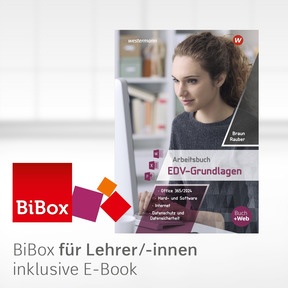 Produktabbildung zu Arbeitsbuch EDV-Grundlagen - Windows 10 und MS-Office 365 - BiBox - Das digitale Unterrichtssystem - Einzellizenz für Lehrer/-innen (Dauerlizenz) - 1. Auflage 2025