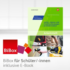 Produktabbildung zu Kurier-, Express- und Postdienstleistungen lernfeldorientiert: Das Informationsbuch zur Ausbildung - BiBox - Das digitale Unterrichtssystem Arbeitsheft 1. und 2. Ausbildungsjahr - Einzellizenz für Schüler/-innen (4 Schuljahre) - 4. Auflage 2026