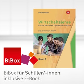 Produktabbildung zu Wirtschaftslehre für das Berufliche Gymnasium in Hessen - BiBox - Das digitale Unterrichtssystem 2 - Klassensatz PrintPlus (1 Schuljahr) - 2. Auflage 2023