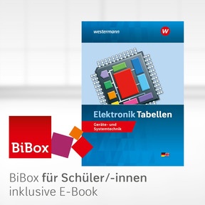 Produktabbildung zu Elektronik Tabellen - BiBox - Das digitale Unterrichtssystem Geräte- und Systemtechnik - Klassensatz PrintPlus (1 Schuljahr) - 10. Auflage 2026
