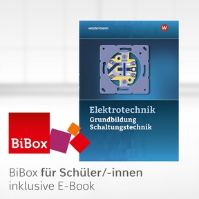Produktabbildung zu Elektrotechnik - BiBox - Das digitale Unterrichtssystem Grundbildung, Schaltungstechnik - Klassensatz PrintPlus (1 Schuljahr) - 6. Auflage 2025