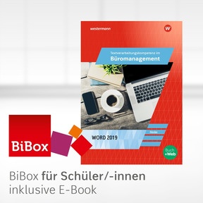 Produktabbildung zu Textverarbeitungskompetenzen im Büromanagement mit Word 2019 - BiBox - Das digitale Unterrichtssystem - Klassensatz PrintPlus (1 Schuljahr) - 1. Auflage 2020