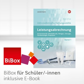 Produktabbildung zu Leistungsabrechnung für die Zahnmedizinische Fachangestellte - BiBox - Das digitale Unterrichtssystem Band 1: Konservierende Zahnheilkunde, Röntgen, Chirurgie, Prophylaxe, Parodontologie - Klassensatz PrintPlus (1 Schuljahr) - 6. Auflage 2021