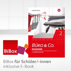 Produktabbildung zu Büro & Co. nach Lernfeldern - BiBox - Das digitale Unterrichtssystem Lernfeld 5 - 8 - Klassensatz PrintPlus (1 Schuljahr) - 4. Auflage 2024