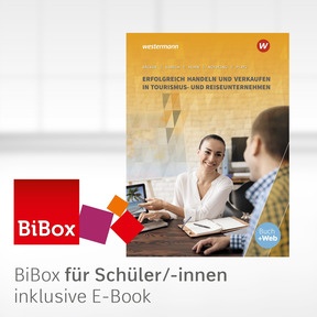 Produktabbildung zu Erfolgreich handeln und verkaufen in Tourismus- und Reiseunternehmen - BiBox - Das digitale Unterrichtssystem - Klassensatz PrintPlus (1 Schuljahr) - 7. Auflage 2022