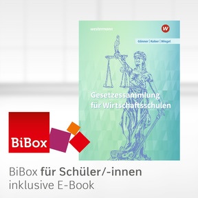 Produktabbildung zu Gesetzessammlung für Wirtschaftsschulen - BiBox - Das digitale Unterrichtssystem - Klassensatz PrintPlus (1 Schuljahr) - 59. Auflage 2021