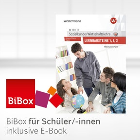Produktabbildung zu Betrifft Sozialkunde / Wirtschaftslehre - Ausgabe für Rheinland-Pfalz - BiBox - Das digitale Unterrichtssystem Lernbausteine 1-3 - Klassensatz PrintPlus (1 Schuljahr) - 10. Auflage 2025