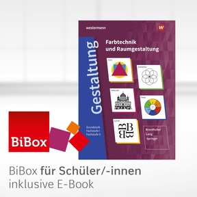 Produktabbildung zu Gestaltung - Farbtechnik und Raumgestaltung - BiBox - Das digitale Unterrichtssystem Grundstufe / Fachstufe I / Fachstufe II - Klassensatz PrintPlus (1 Schuljahr) - 8. Auflage 2020