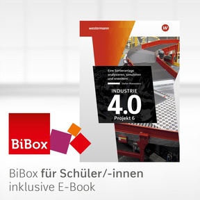 Produktabbildung zu Industrie 4.0 – Projekt 6 - BiBox - Das digitale Unterrichtssystem Eine Sortieranlage analysieren, simulieren und erweitern - Klassensatz PrintPlus (1 Schuljahr) - 1. Auflage 2019