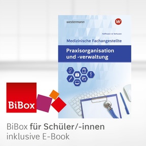 Produktabbildung zu Praxisorganisation und -verwaltung für Medizinische Fachangestellte - BiBox - Das digitale Unterrichtssystem - Klassensatz PrintPlus (1 Schuljahr) - 1. Auflage 2020