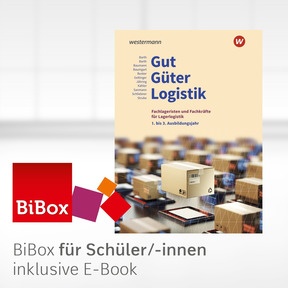 Produktabbildung zu Gut - Güter - Logistik: Fachlageristen und Fachkräfte für Lagerlogistik - BiBox - Das digitale Unterrichtssystem 1. bis 3. Ausbildungsjahr - Klassensatz PrintPlus (1 Schuljahr) - 4. Auflage 2021