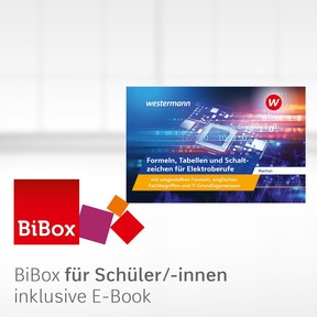 Produktabbildung zu Formeln, Tabellen und Schaltzeichen für Elektroberufe mit umgestellten Formeln, englischen Fachbegriffen und IT-Grundlagenwissen - BiBox - Das digitale Unterrichtssystem - Klassensatz PrintPlus (1 Schuljahr) - 11. Auflage 2023