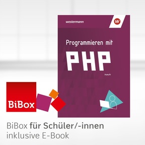 Produktabbildung zu Programmieren mit PHP - BiBox - Das digitale Unterrichtssystem - Klassensatz PrintPlus (1 Schuljahr) - 1. Auflage 2021