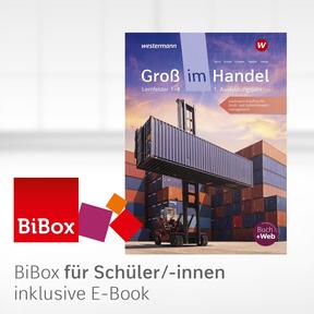 Produktabbildung zu Groß im Handel - KMK-Ausgabe - BiBox - Das digitale Unterrichtssystem 1: Lernfelder 1 bis 4 - Kaufmann/Kauffrau für Groß- und Außenhandel - Klassensatz PrintPlus (1 Schuljahr) - 9. Auflage 2025