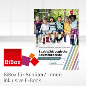 Produktabbildung zu Sozialpädagogische Assistenzberufe in Krippe, Kita und Schulkindbetreuung - BiBox - Das digitale Unterrichtssystem Schulbuch - Klassensatz PrintPlus (1 Schuljahr) - 2. Auflage 2026