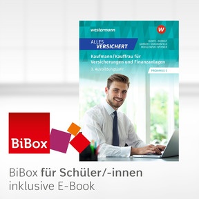 Produktabbildung zu Alles versichert - Kaufmann/Kauffrau für Versicherungen und Finanzanlagen - BiBox - Das digitale Unterrichtssystem 3. Ausbildungsjahr - Klassensatz PrintPlus (1 Schuljahr) - 1. Auflage 2024