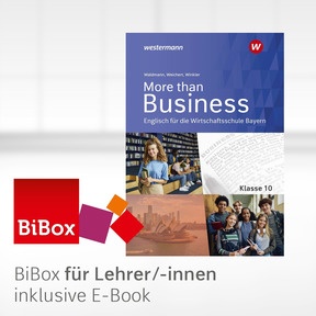 Produktabbildung zu More than Business - Englisch an der Wirtschaftsschule in Bayern - BiBox - Das digitale Unterrichtssystem 10 - Kollegiumslizenz für Lehrer/-innen (1 Schuljahr) - 3. Auflage 2027
