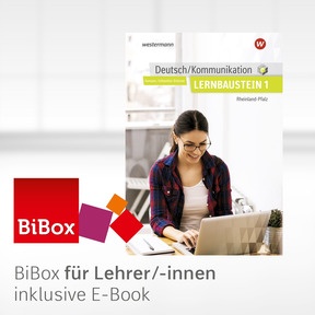 Produktabbildung zu Deutsch / Kommunikation für die Berufsschule, Berufsfachschule II und die Höhere Berufsfachschule in Rheinland-Pfalz - BiBox - Das digitale Unterrichtssystem Lernbaustein 1 - Kollegiumslizenz für Lehrer/-innen (1 Schuljahr) - 3. Auflage 2019