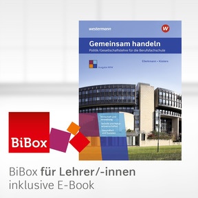 Produktabbildung zu Gemeinsam handeln - Bibox - Das digitale Unterrichtssystem Politik / Gesellschaftslehre für die Berufsfachschule - Ausgabe NRW - Kollegiumslizenz für Lehrer/-innen (1 Schuljahr) - 1. Auflage 2020
