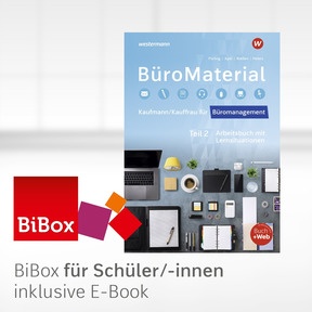 Produktabbildung zu BüroMaterial - BiBox - Das digitale Unterrichtssystem Teil 2 - Einzellizenz für Schüler/-innen (1 Jahr) - 5. Auflage 2026