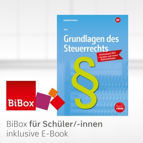 Produktabbildung zu Grundlagen des Steuerrechts - BiBox - Das digitale Unterrichtssystem - Einzellizenz für Schüler/-innen (1 Schuljahr) - 19. Auflage 2025