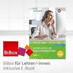 Produktabbildung zu Ausbildung im Dialogmarketing - BiBox - Das digitale Unterrichtssystem Band 1 - Einzellizenz für Lehrer/-innen (Dauerlizenz) - 8. Auflage 2026